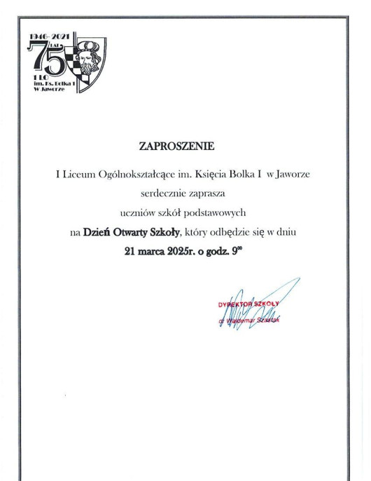 Zaproszenie na Dzień Otwarty