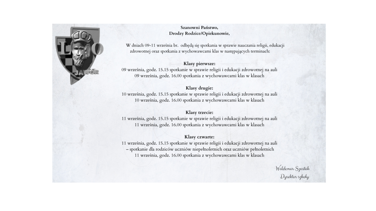 wywiadówka wrzesień 2025